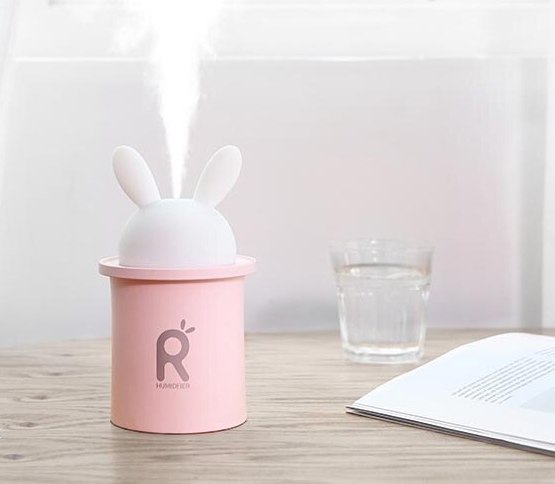 Pink baby room humidifier rabbit shape