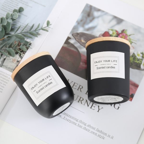 soy wax black simple candles